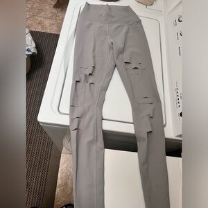 ALO grey pants with slits in the front